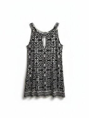 Roz & Ali Black and White Patterned Keyhole Tank
